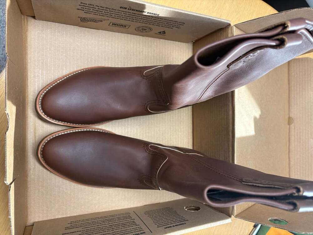Red Wing 1155 Pecos Western Work Boots Size 11 B Brown Leather - Picture 2 of 3